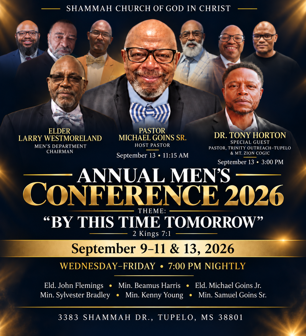 Shammah COGIC Annual Men's Conference 2026 graphic